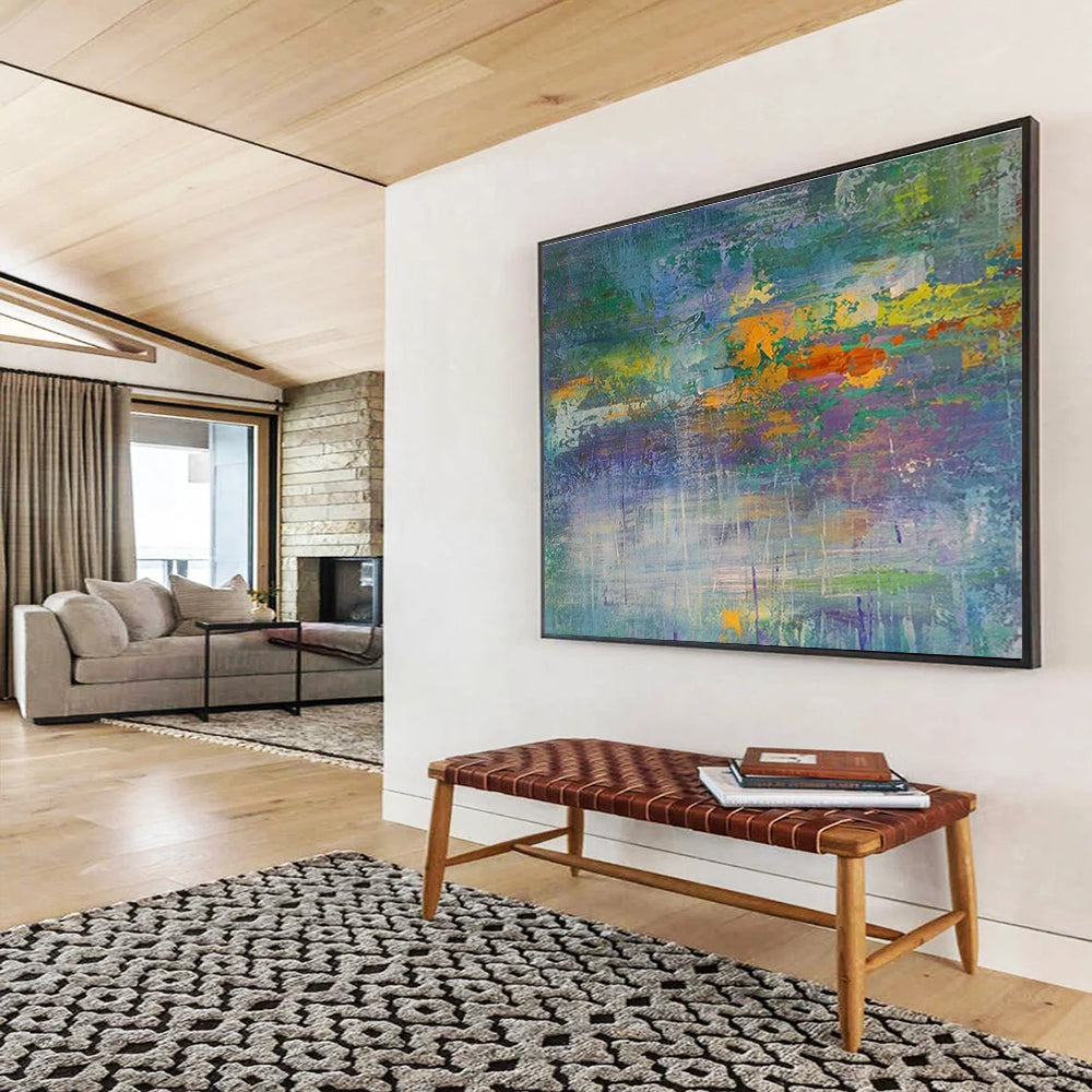 Large Custom Abstract Hand-Painted Art for Underwater Archaeological Artifact Conservation Training Institute DLZ3098