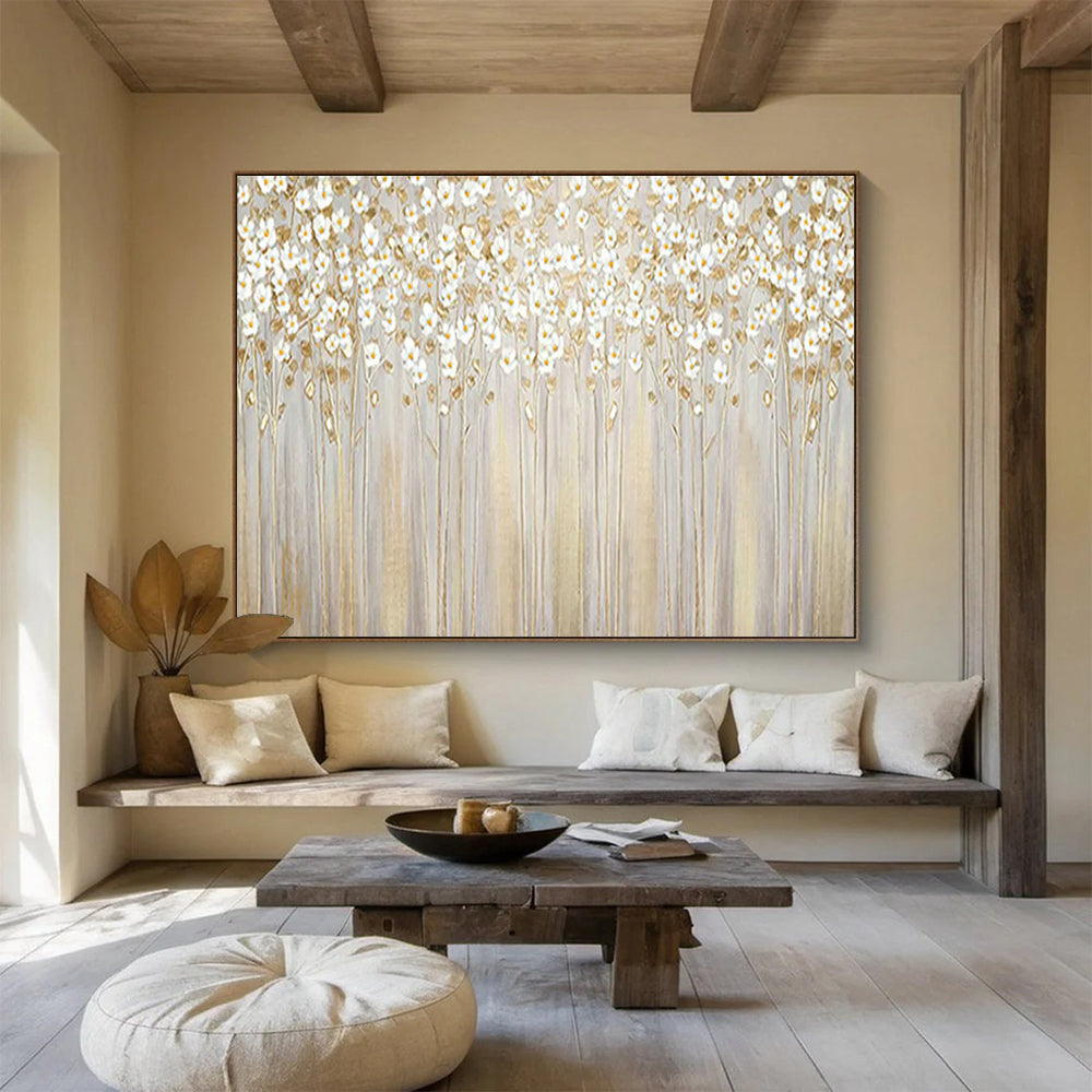 Large-Size Custom Abstract Hand Painting for Urban Rooftop Green Roof Irrigation and Drainage System Design Office DLZ3171