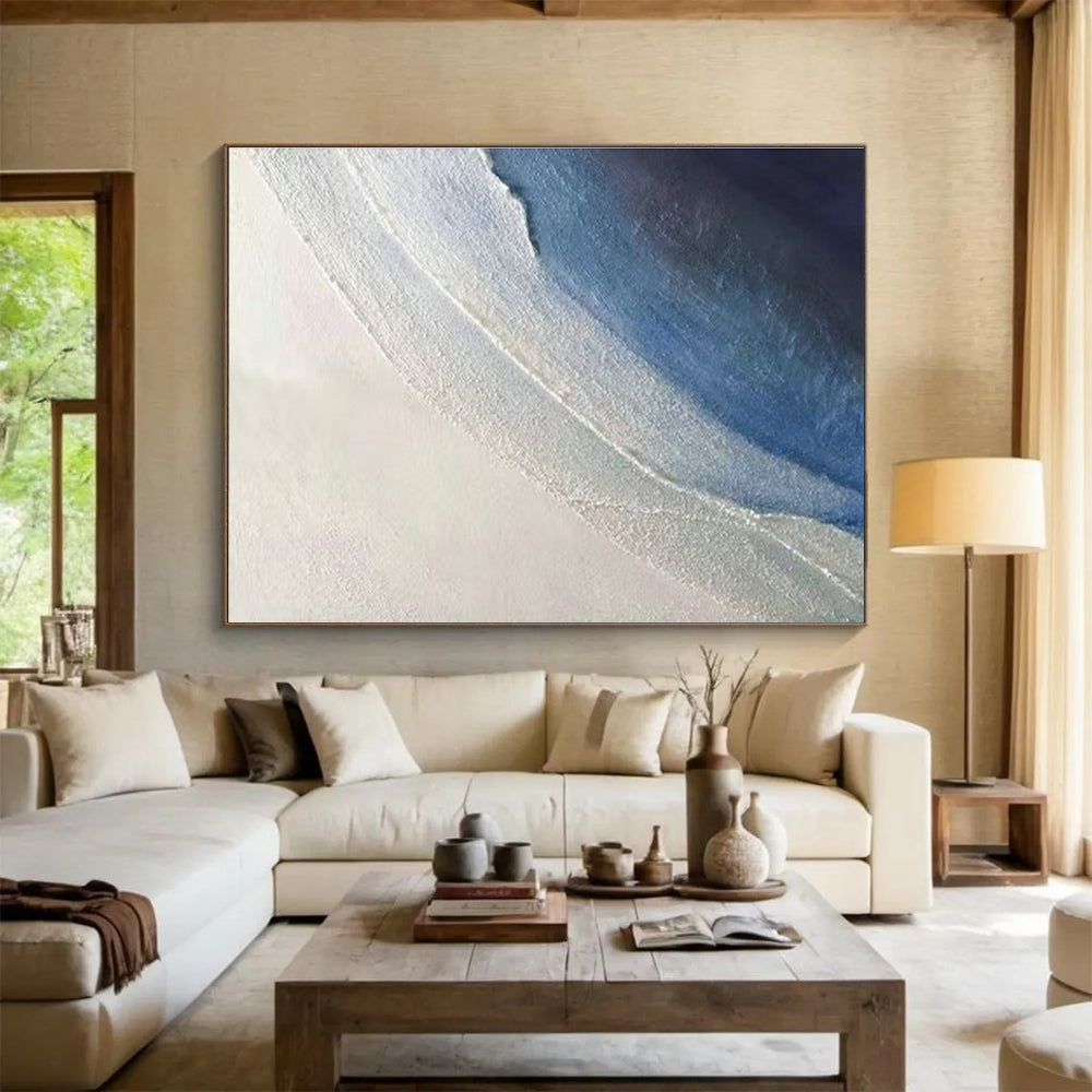 Oversized Custom Hand-Painted Abstract Canvas for Outdoor Patios DLZ3278