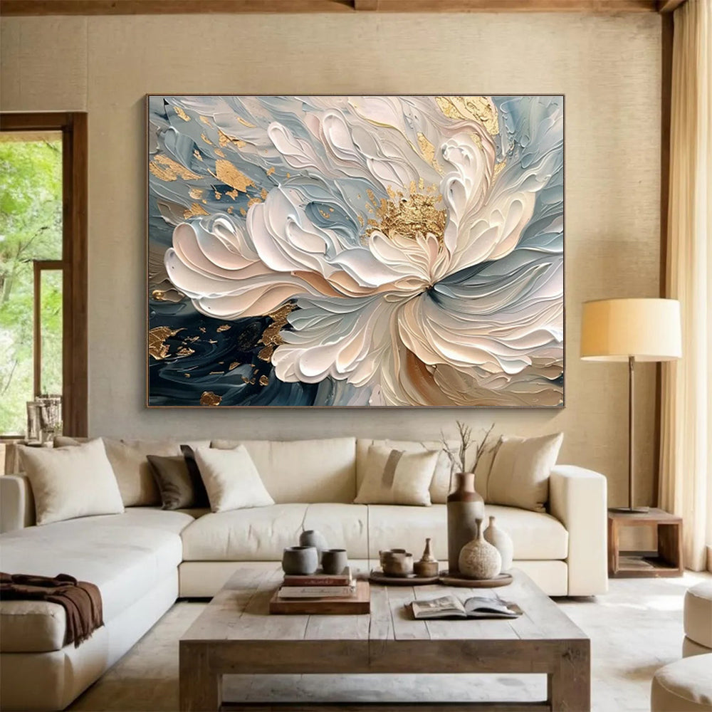 Custom-Made Giant Abstract Hand Painting for Subterranean Geothermal Power Plant Electrical Grid Integration Center DLZ3066