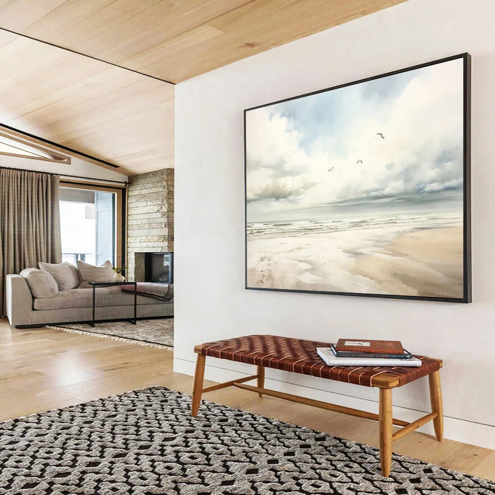 Large-Size Custom Hand-Painted Abstract Painting for Yoga Studio DLZ2704