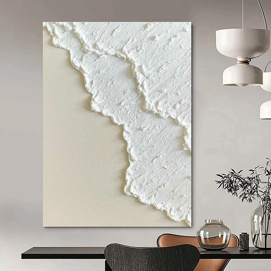 Massive Custom Hand-Painted Abstract Canvas - Artistic Beauty for Botanical Art Galleries  DLZ0264