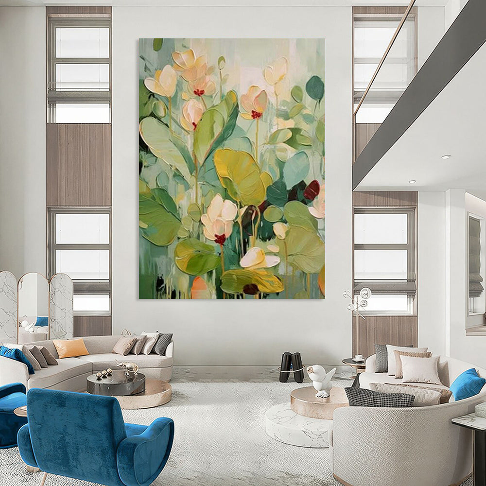 Monumental Custom Hand-Painted Abstract Artwork - Historical Grandeur for Heritage Mansions  DLZ0226