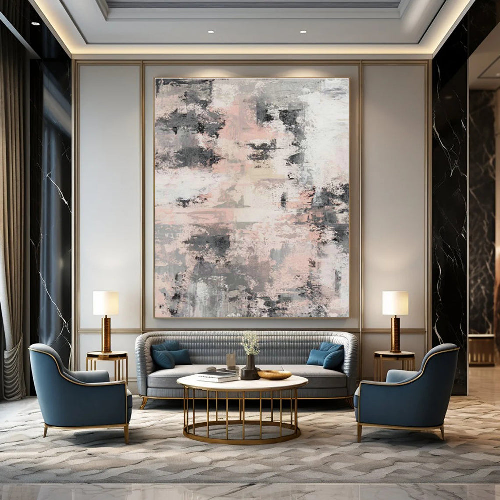 Extra Wide Custom Hand-Painted Abstract Canvas for Traditional Greek Dance Studios  DLZ0051
