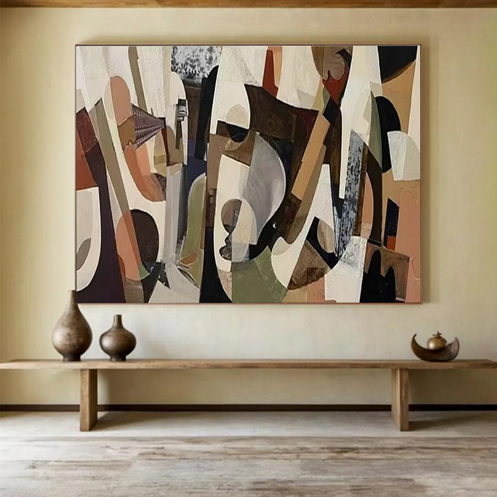 Oversized Custom Hand-Painted Abstract Art for Antarctic Sea Ice Dynamics Research Base DLZ3005
