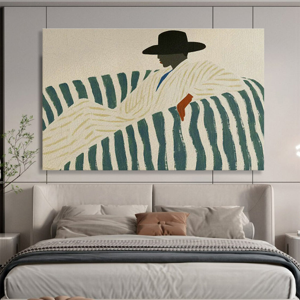 Bespoke Vertical Mushroom Farm Oversized Abstract Hand-Painted Art DLZ2613
