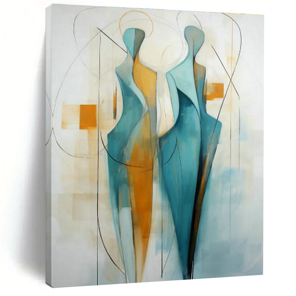 Immense Large-Scale Custom Hand-Painted Abstract Artwork - Rustic Charm for Alpaca Farms’ Visitor Centers  DLZ0305
