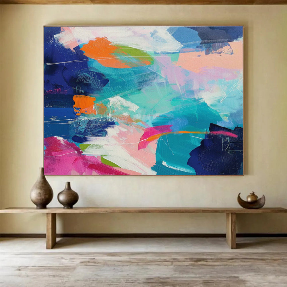 Customized Large-Scale Abstract Hand Painting for Animation Rendering Farm Control Room DLZ2873