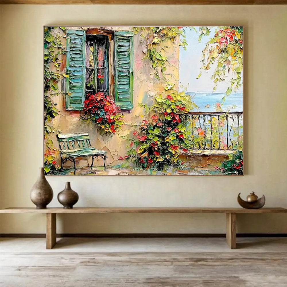 Customized Large-Scale Abstract Hand Painting for Subterranean Aquarium Temperature and Humidity Control Facility DLZ3076