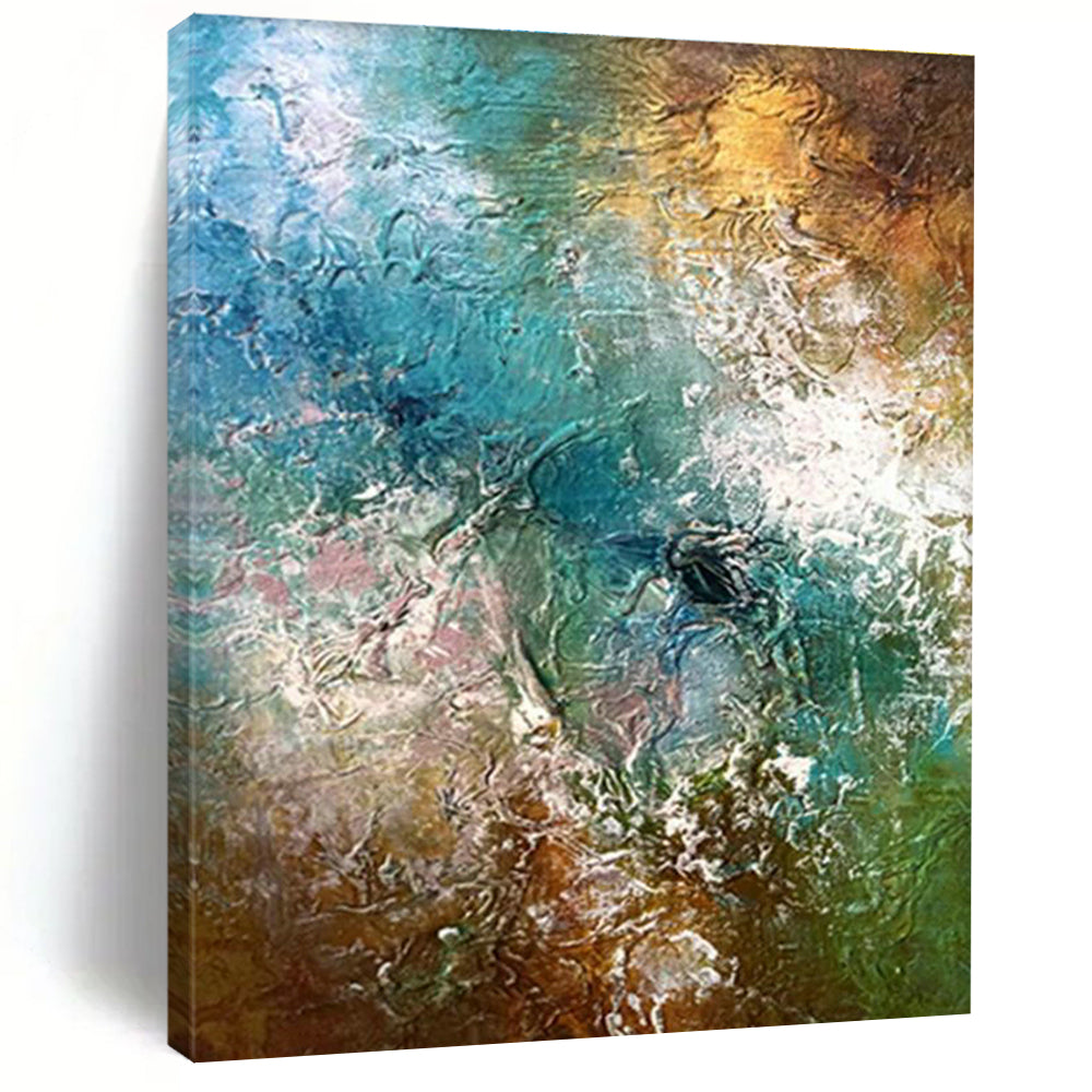 Massive Custom Hand-Painted Abstract Artwork for Podcast Studios  DLZ0006