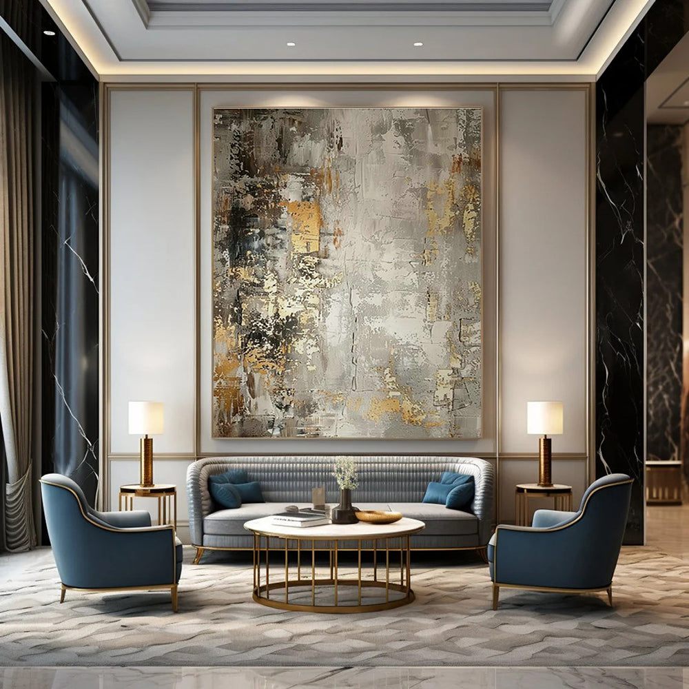 Must-Have for Studies: Large-Scale Custom Hand-Painted Abstract Art Masterpiece  DLZ0123
