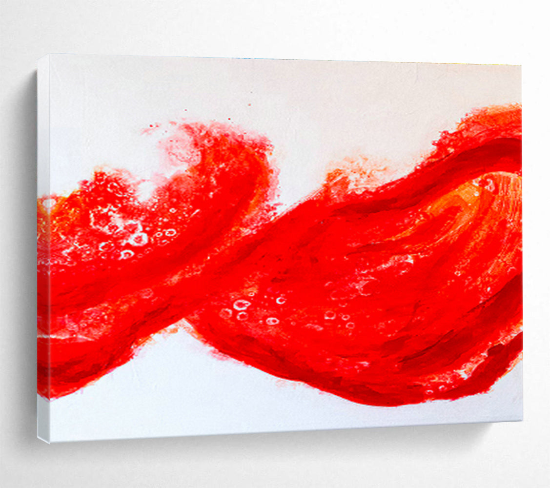 Large-Size Custom Abstract Hand Painting for Tropical Island Seaweed Farm Processing Facility DLZ2953
