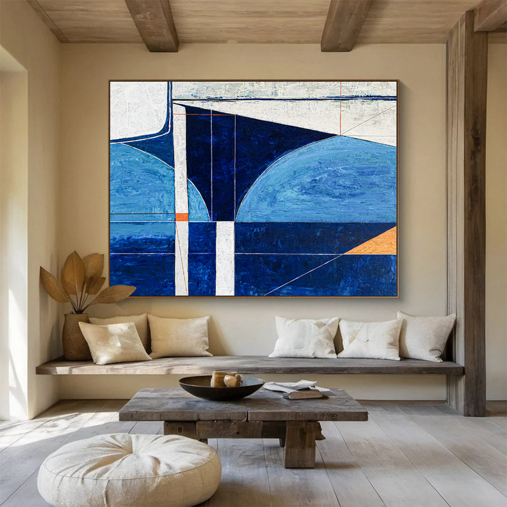 Large-Size Custom Abstract Hand Painting for Mangrove Swamp Eco-Lodge Reception DLZ2924
