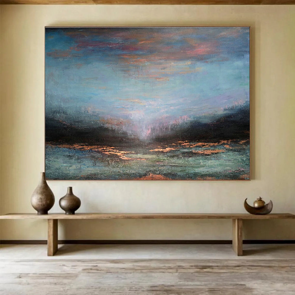 Large Custom Abstract Hand-Painted Art for Underwater Cultural Heritage Augmented Reality Guided Tour Development Studio DLZ3164