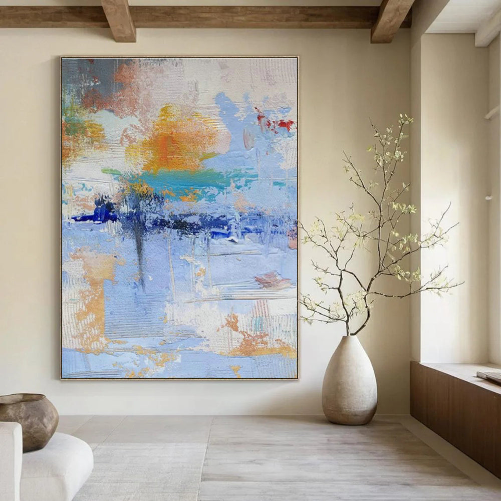 Massive Custom Hand-Painted Abstract Canvas - Creative Inspirations for Advertising Agencies’ Brainstorming Rooms  DLZ0337