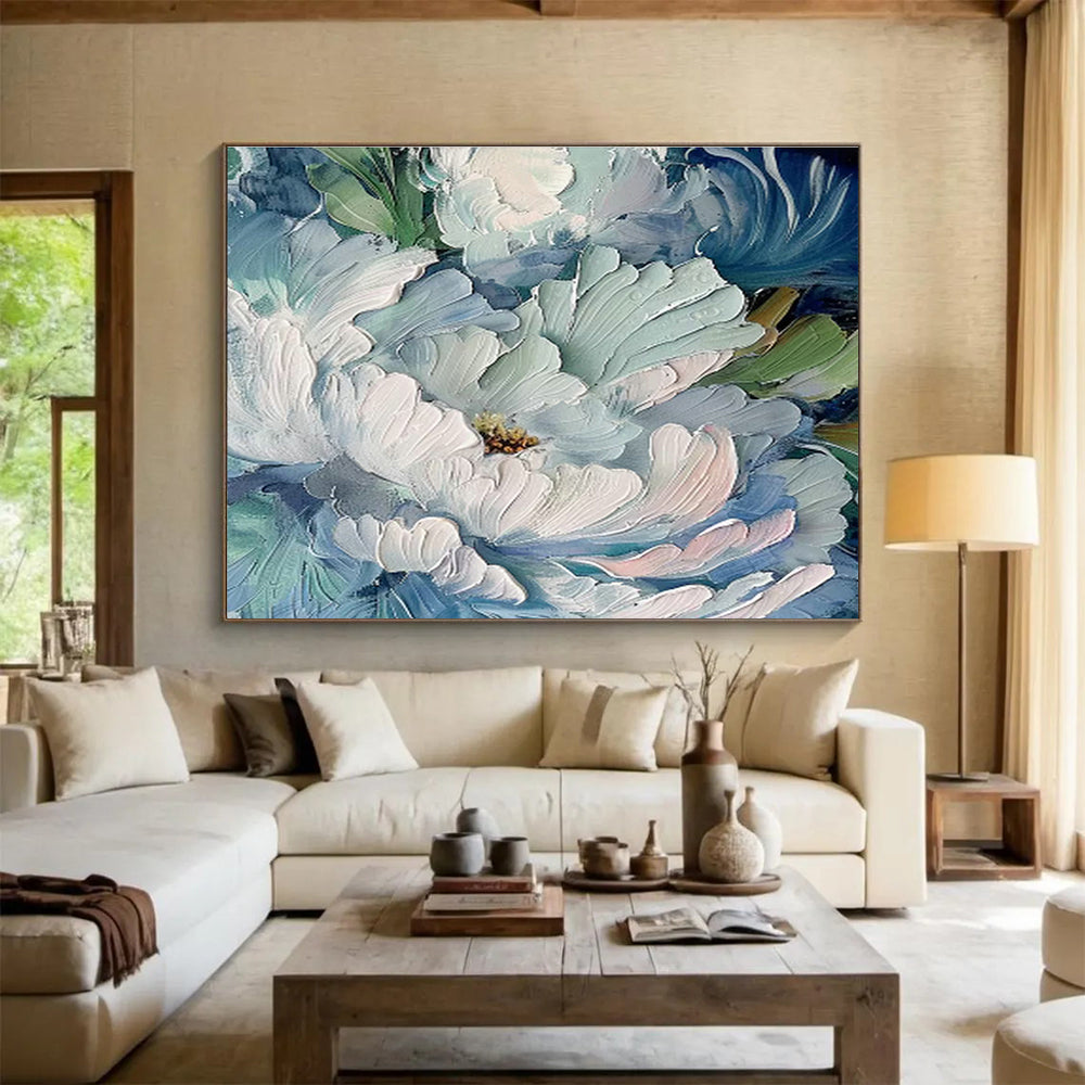 Oversized Custom Abstract Hand Painting for Arctic Permafrost Carbon Release Research Station DLZ3059
