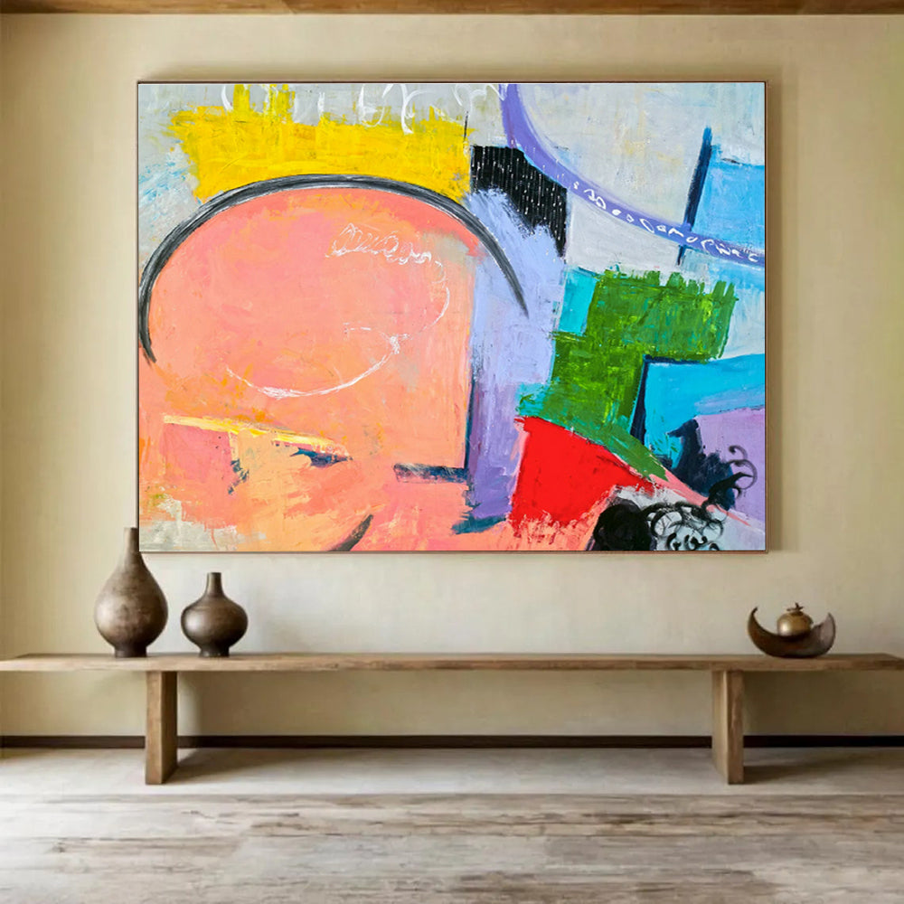 Customized Large Abstract Hand Painting for Arctic Offshore Oil Rig Living Quarters DLZ2944
