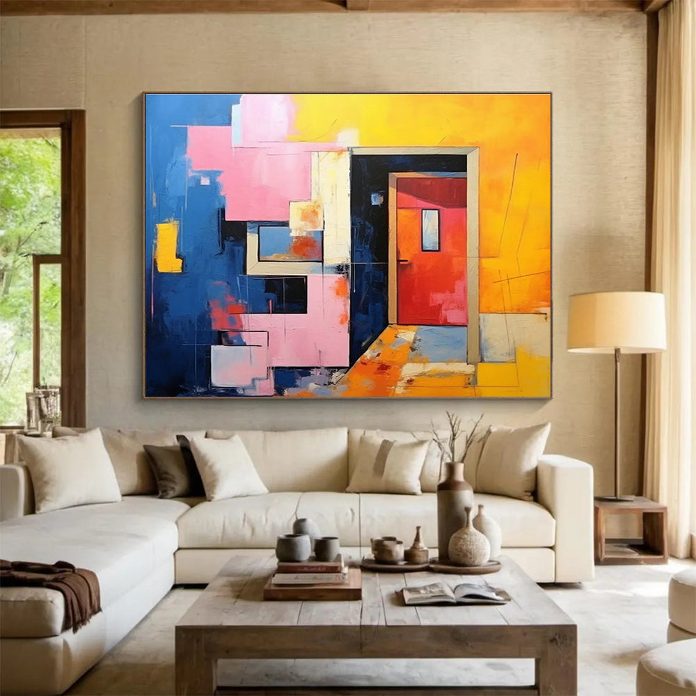 Oversized Custom Hand-Painted Abstract Art for Antarctic Marine Phytoplankton Research Station DLZ3026