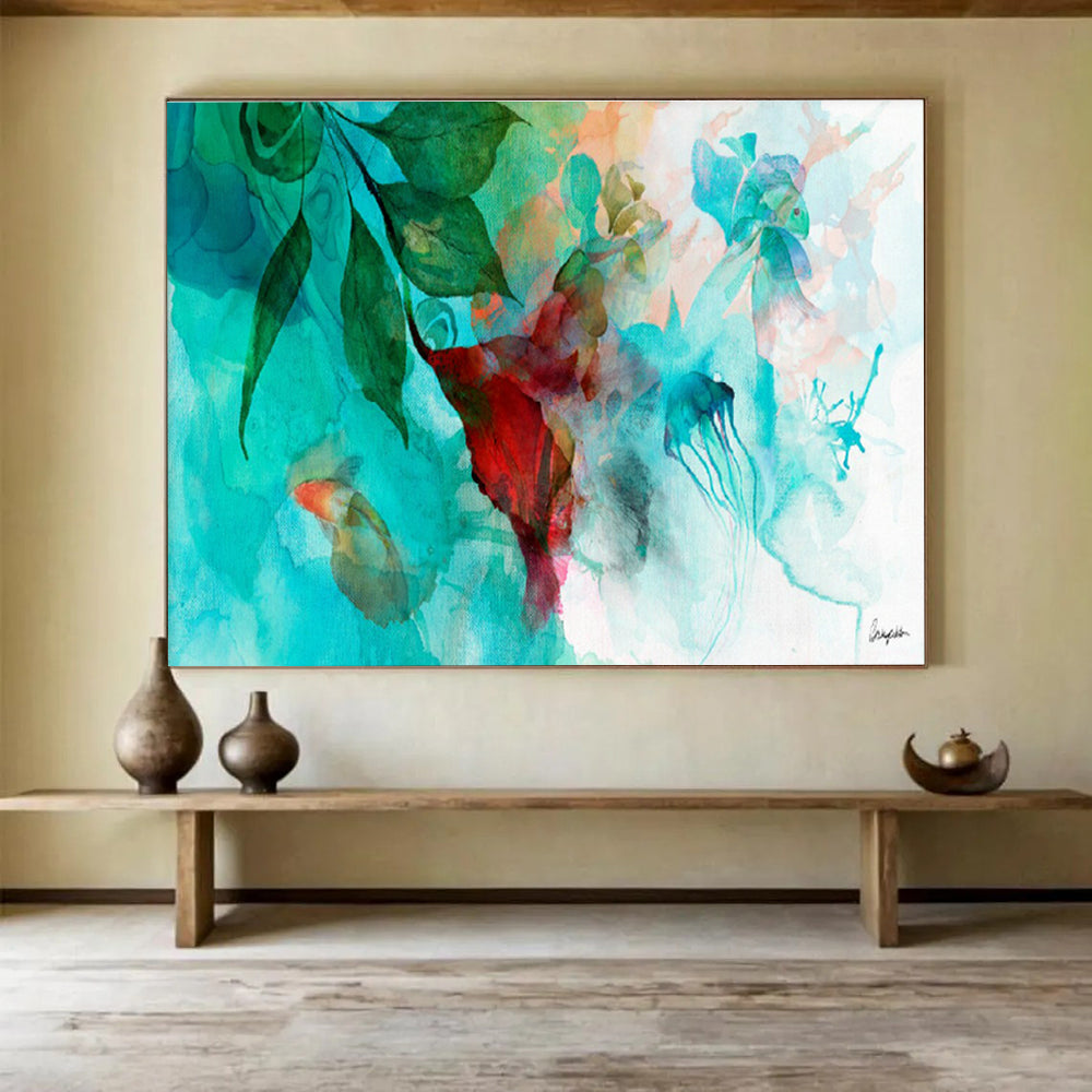 Oversized Custom Hand-Painted Abstract Art for Riverboat Classroom DLZ2922