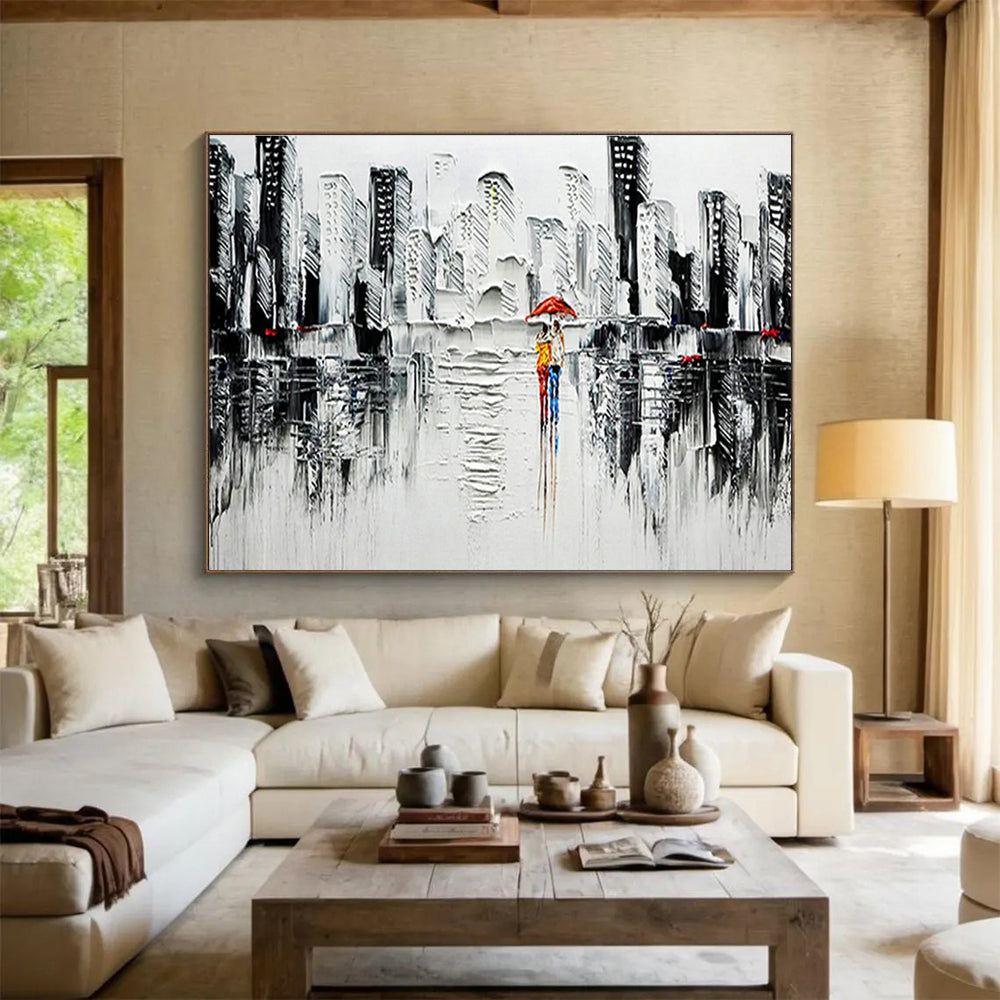 XXL Custom Hand-Painted Abstract Art for Co-Working Spaces DLZ3279