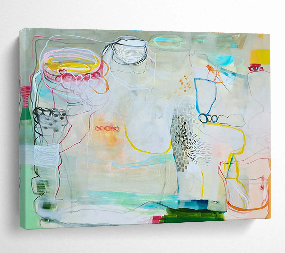 Customizable Large-Size Hand-Painted Abstract Painting for Living Room