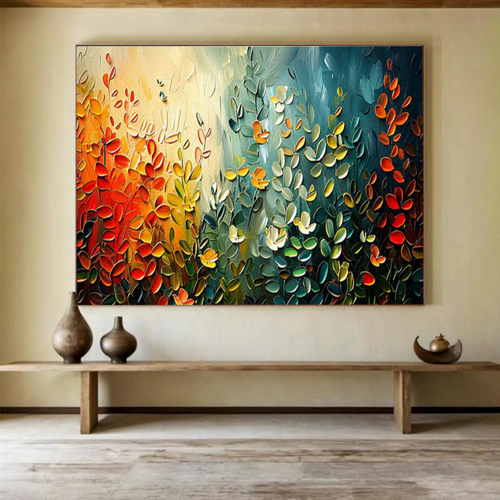 Custom-Made Giant Abstract Hand Painting for Subterranean Geothermal Power Plant Grid Stabilization Center DLZ3095