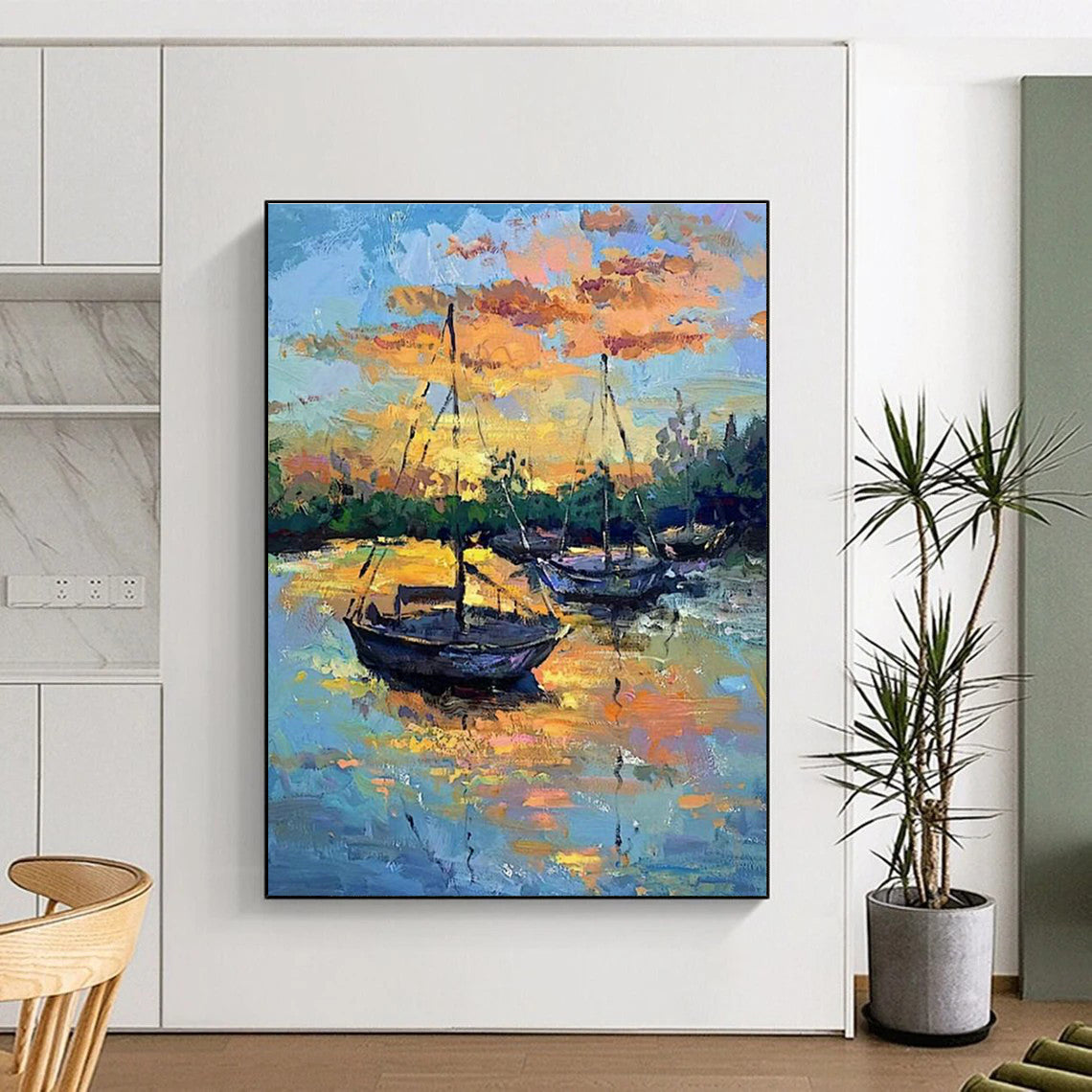 Vast Large-Scale Custom Hand-Painted Abstract Canvas - Artistic Imagination for Fantasy Role-Playing Game Conventions  DLZ0321