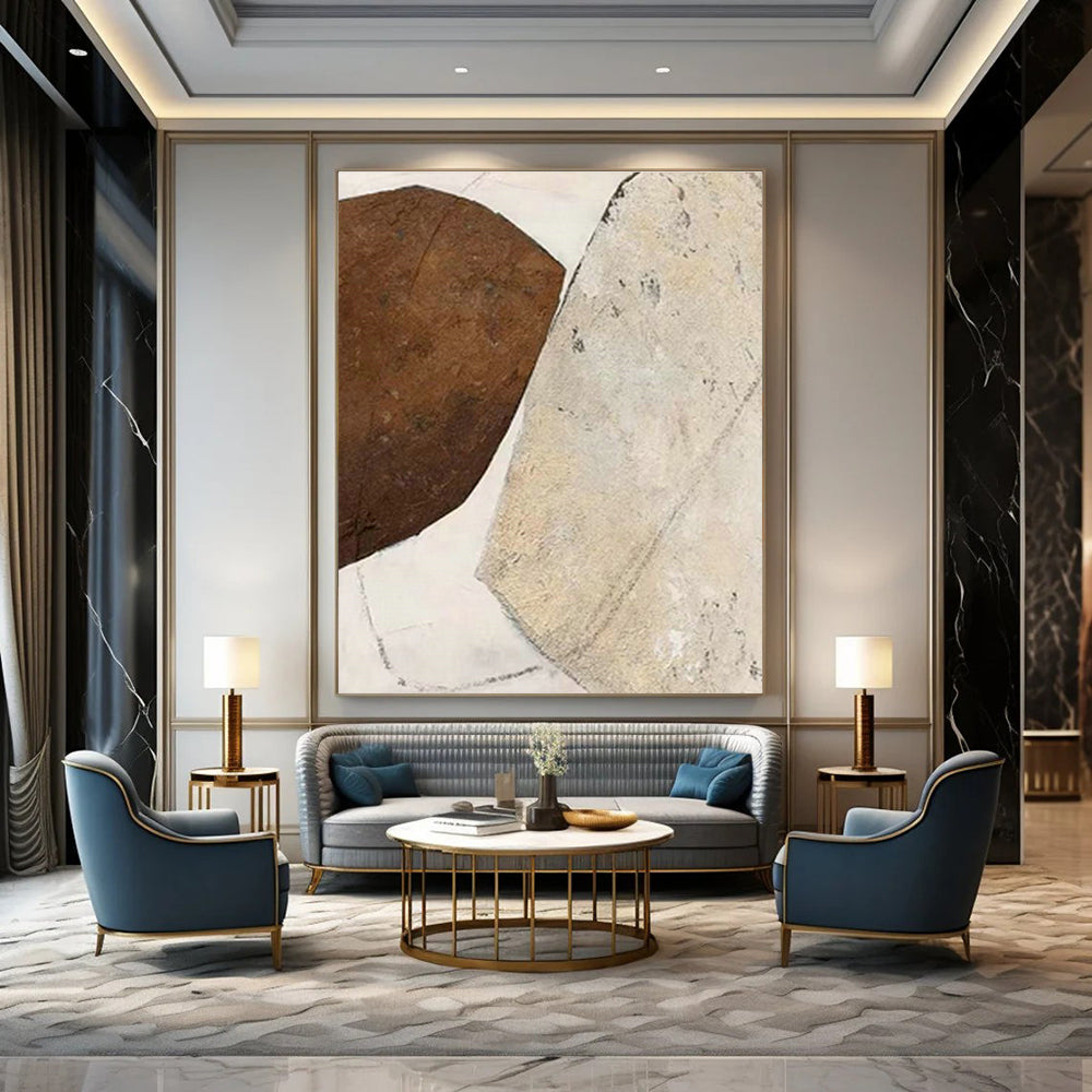 Grandiose Custom Hand-Painted Abstract Painting - Artistic Elegance for Opera Rehearsal Halls  DLZ0265