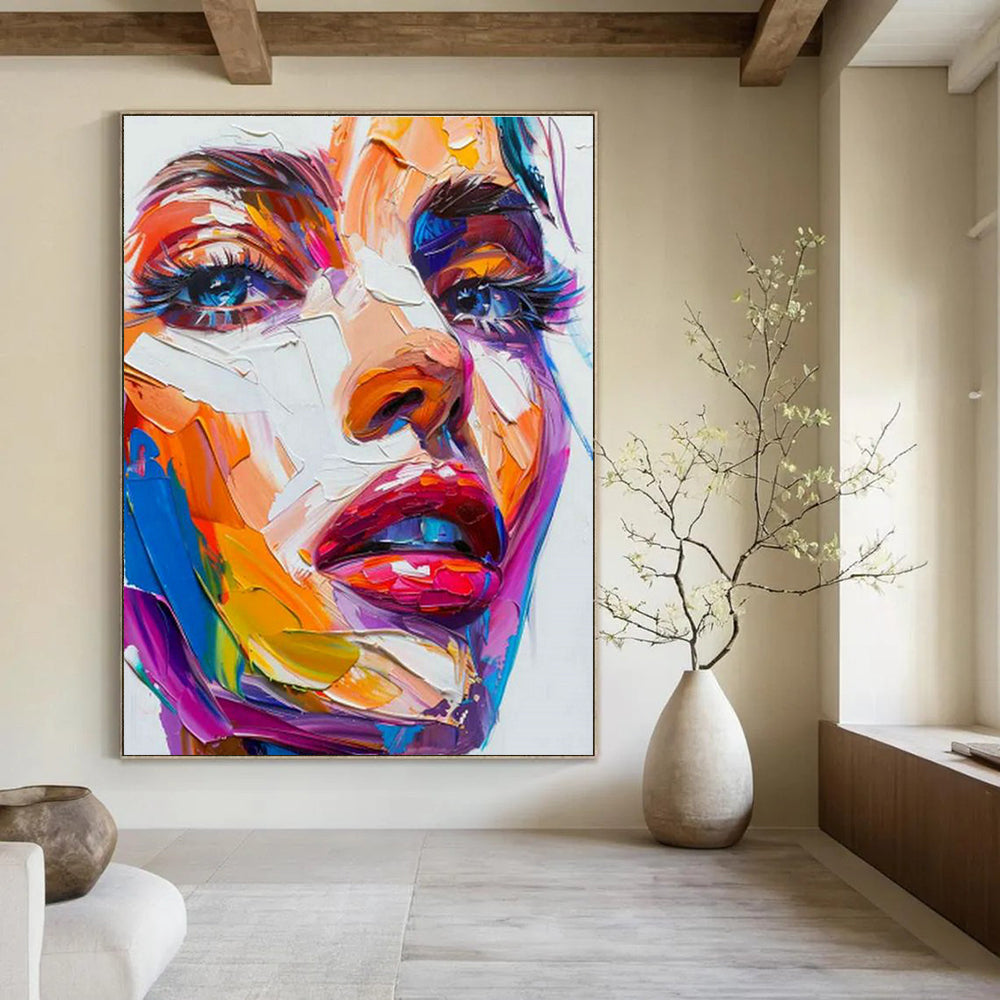 Striking Large Custom Hand-Painted Abstract Canvas - Mystical Aura for Tarot Reading Parlors  DLZ0221