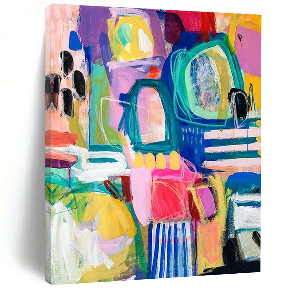 Massive Custom Hand-Painted Abstract Canvas for Drone Photography Studios  DLZ0093