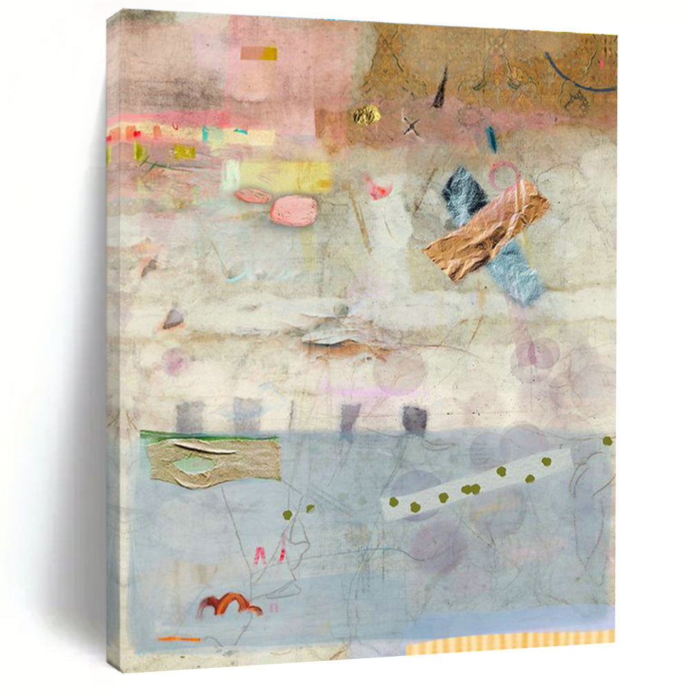 Striking Large Custom Hand-Painted Abstract Canvas - Bold Statement for Artistic Lofts  DLZ0167