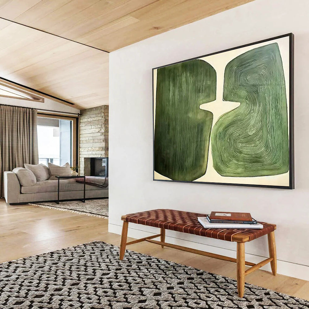 Custom Giant Abstract Hand Painting for Mountain Lodge Ski Rental Shop DLZ2913