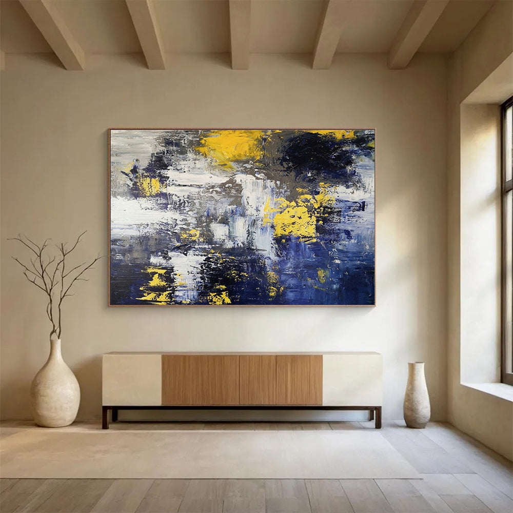 Custom Giant Abstract Hand Painting for Subterranean Aquifer Monitoring and Protection Center DLZ3033