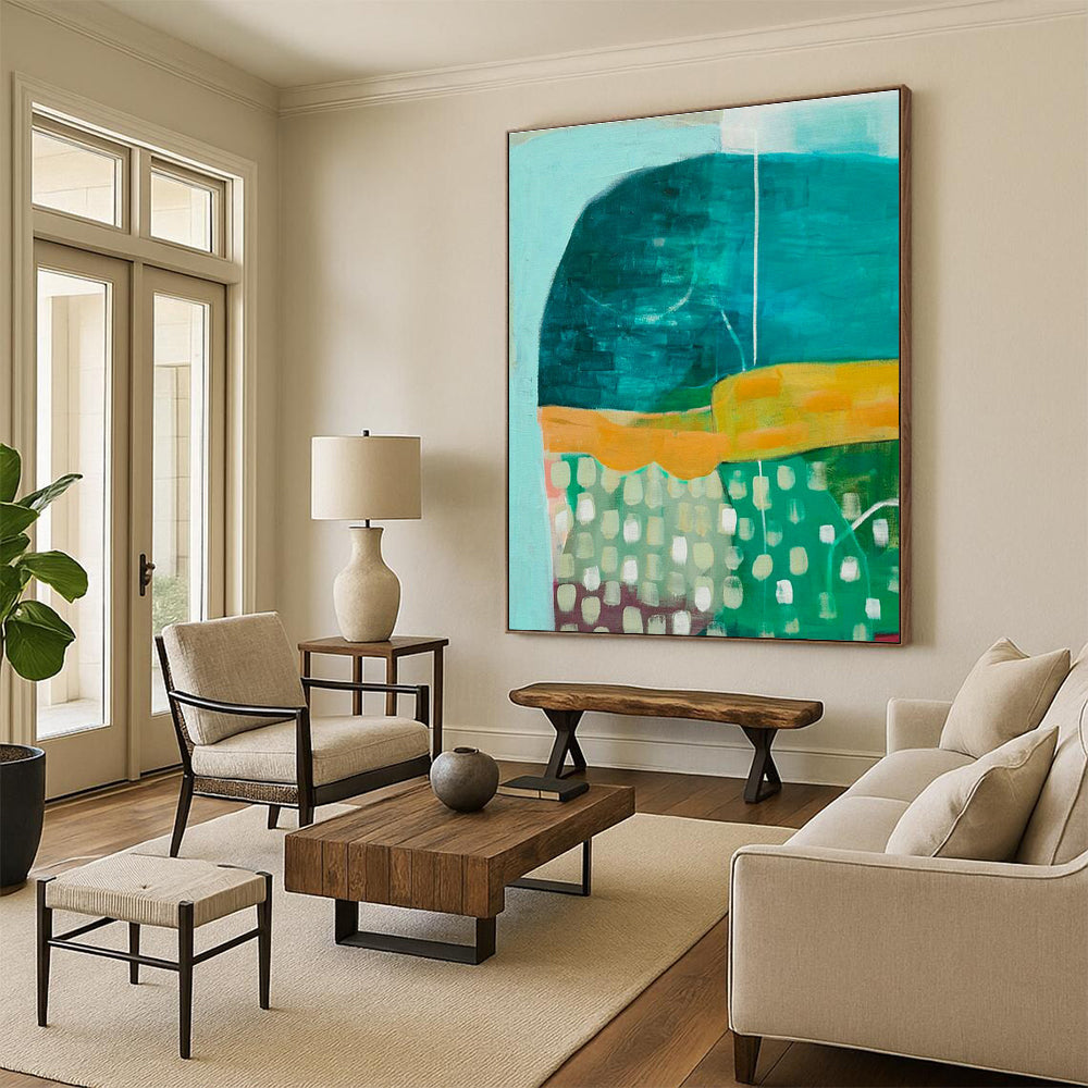 Jumbo Customizable Hand-Painted Abstract Artwork for Underwater Photography Galleries  DLZ0094