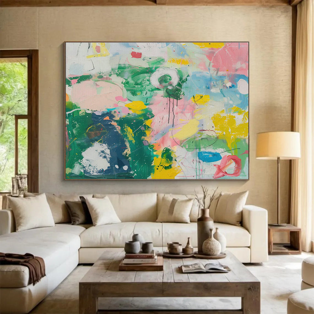 Oversized Custom Hand-Painted Abstract Art for Subterranean Cave Exploration Research Center DLZ2866