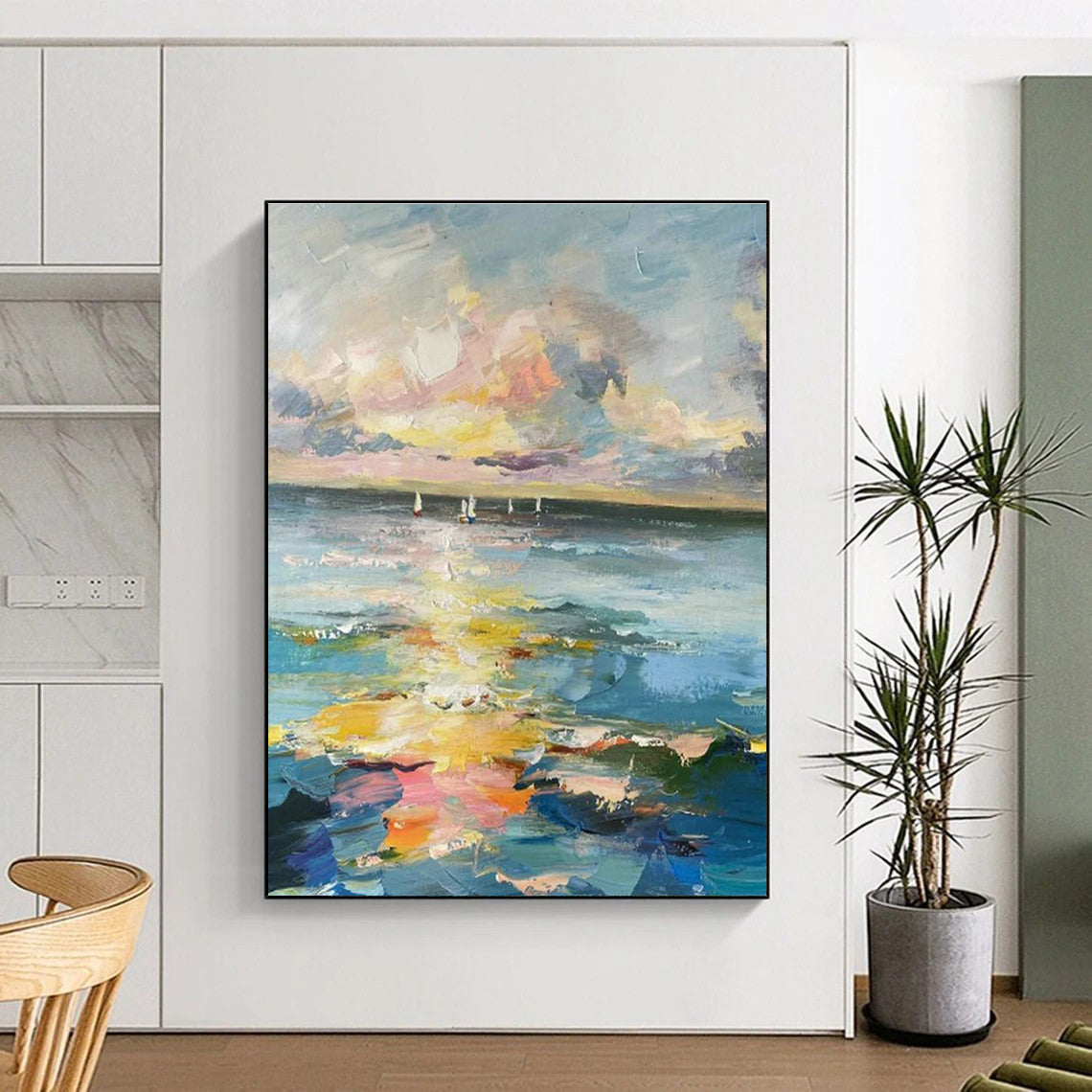 Vast Large Custom Hand-Painted Abstract Art - Gothic Dreams for Edgar Allan Poe Literary Cafes  DLZ0338