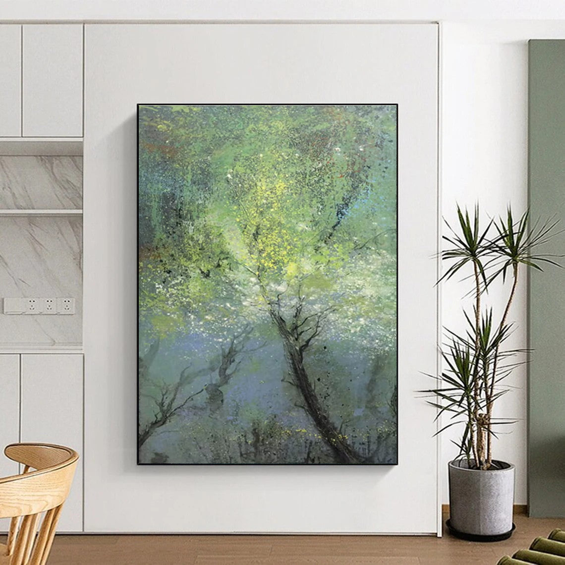 Green Forest Abstract Painting ADGE247