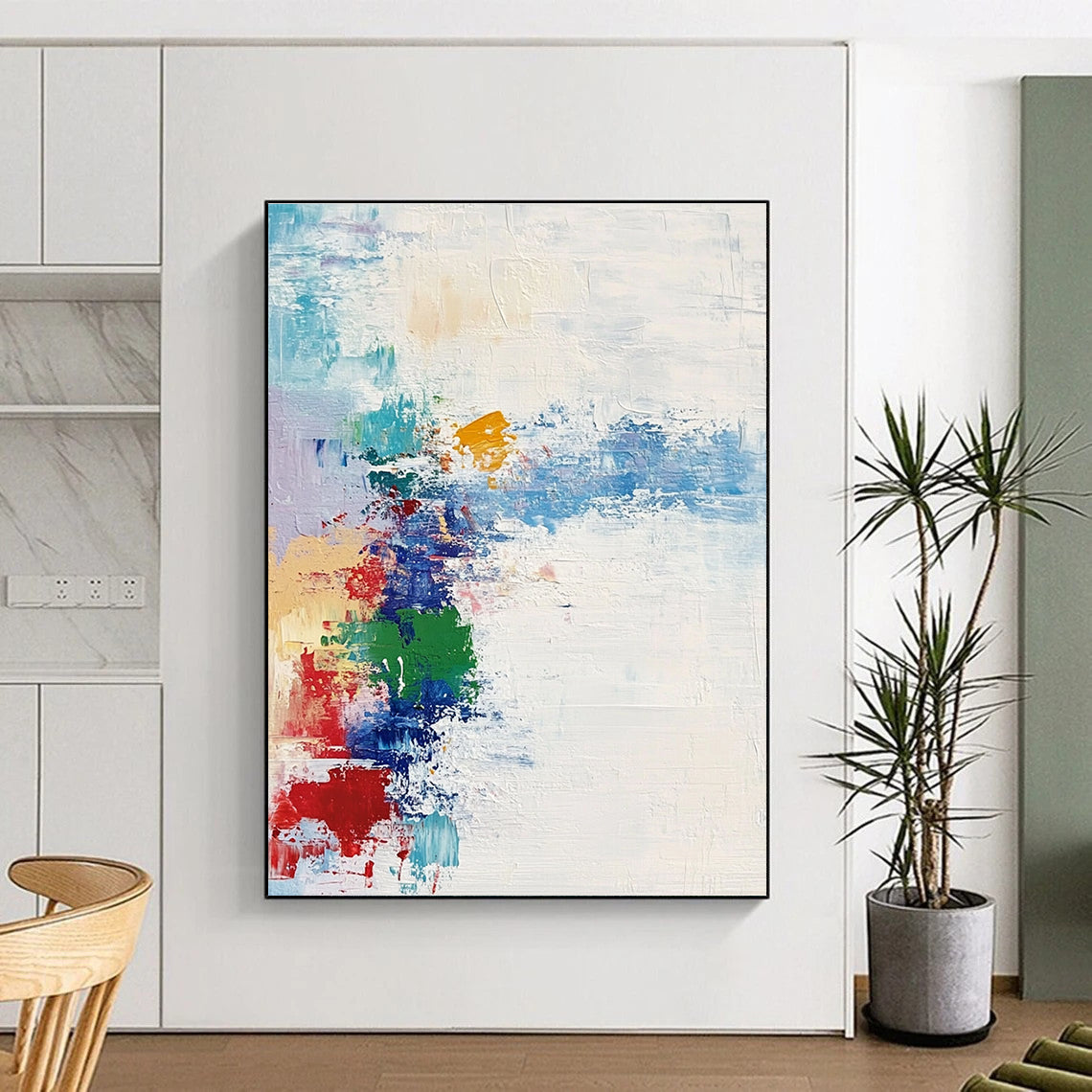 Colorful Splash Abstract Painting with Vibrant Hues GER701