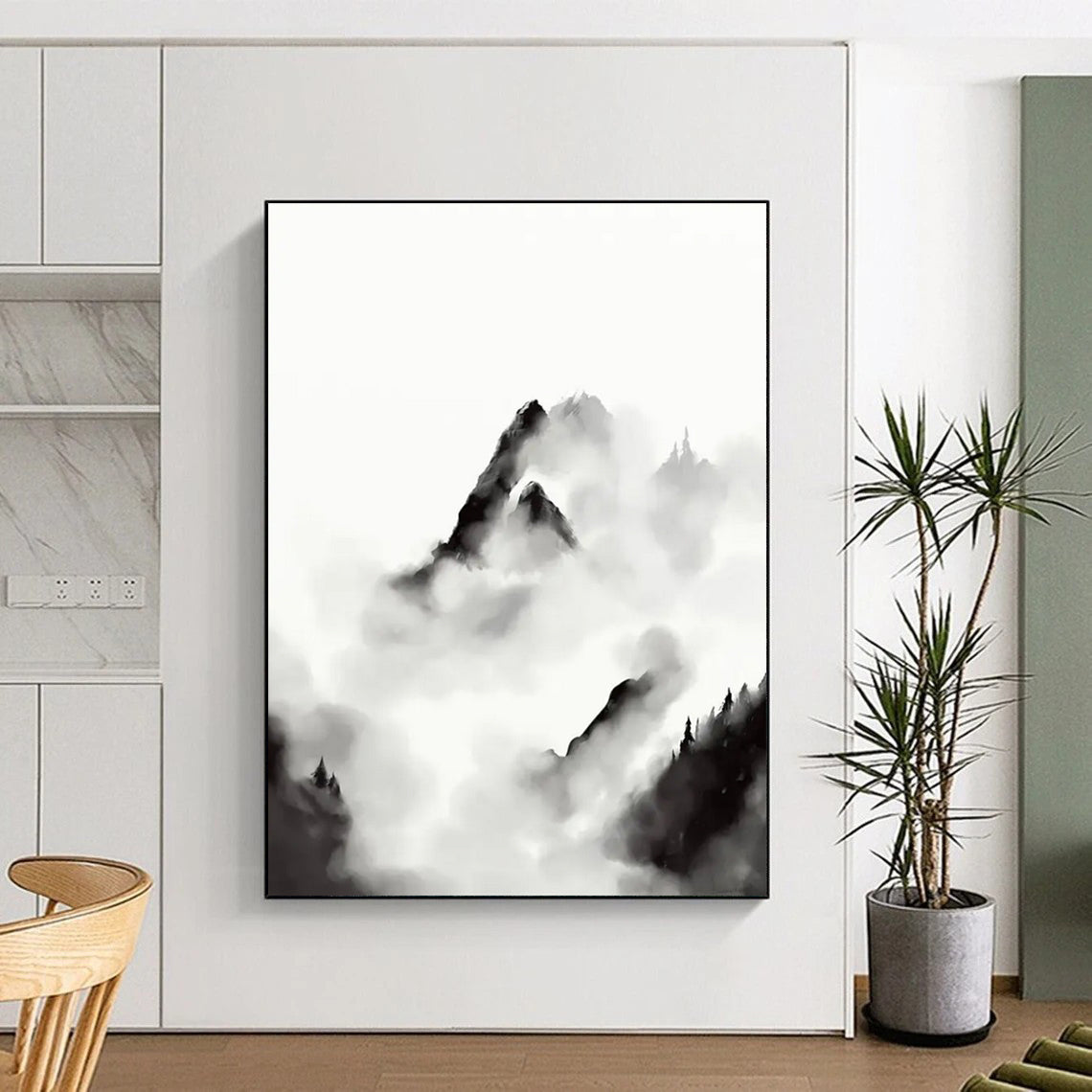 Ink - wash Mountain Landscape Abstract Painting ADGE207