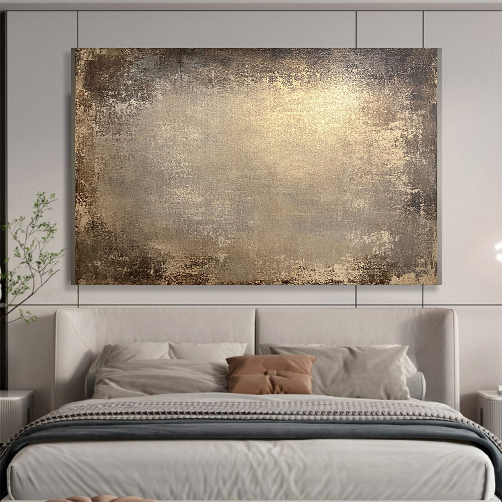 Brown and Beige Textured Abstract Painting DYP124