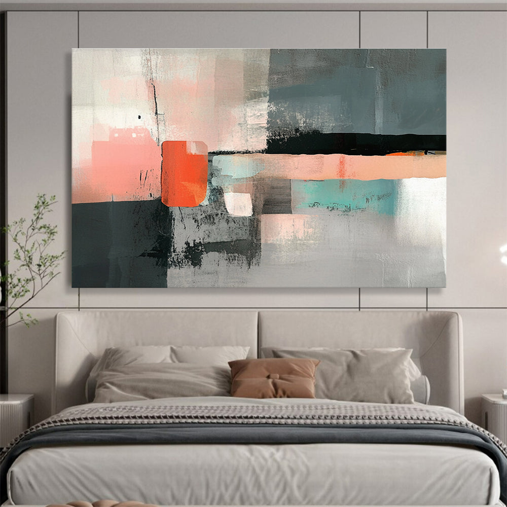 Minimalist Geometric Abstract Painting with Subtle Tones DYP532