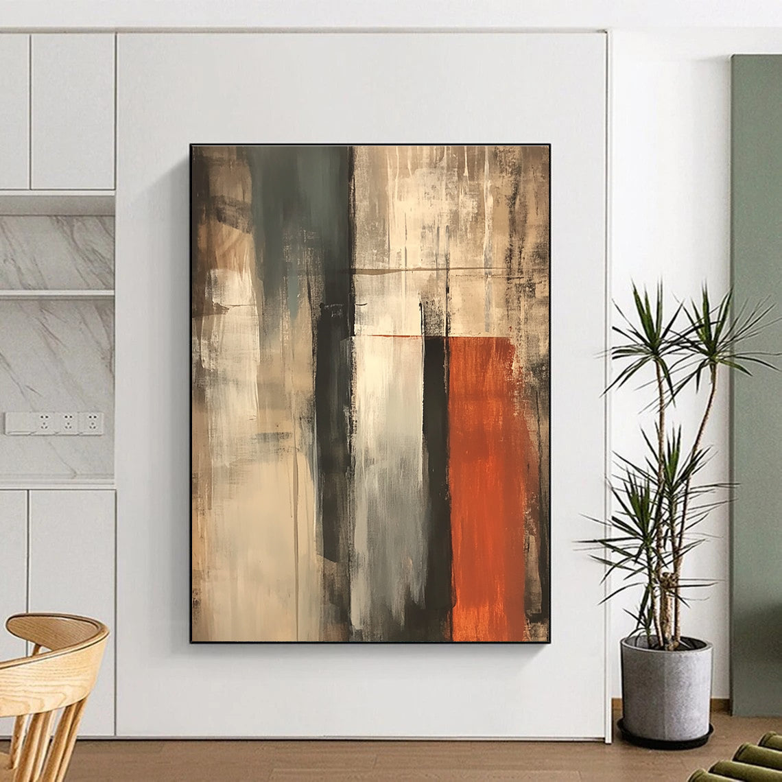 Multi - Toned Urban Abstract Painting with Industrial Vibes GER229