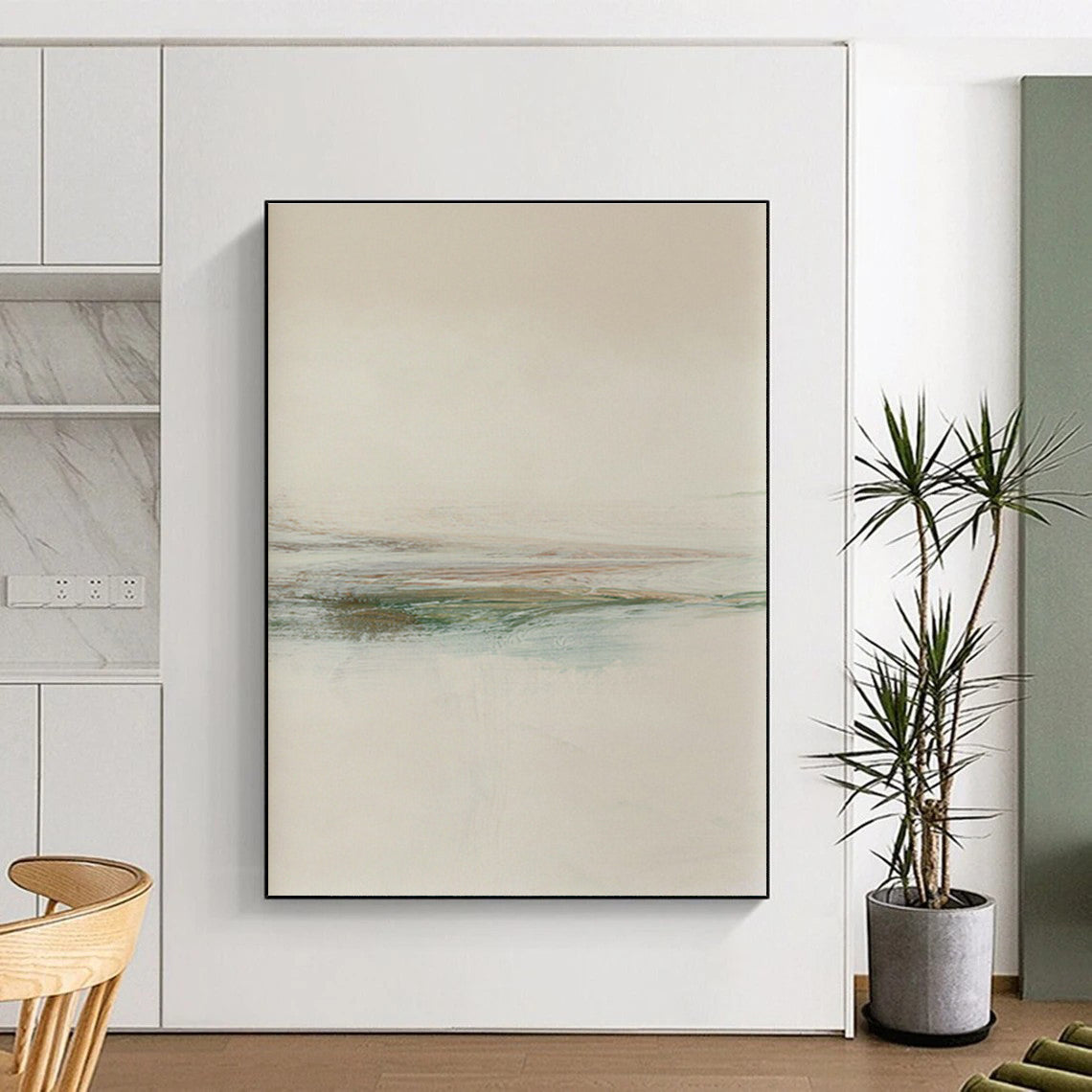 Neutral Tones Subtle Landscape Abstract Painting ADGE226