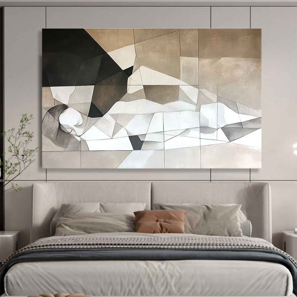 Geometric Figure - Cubist Style Abstract Painting DYP049
