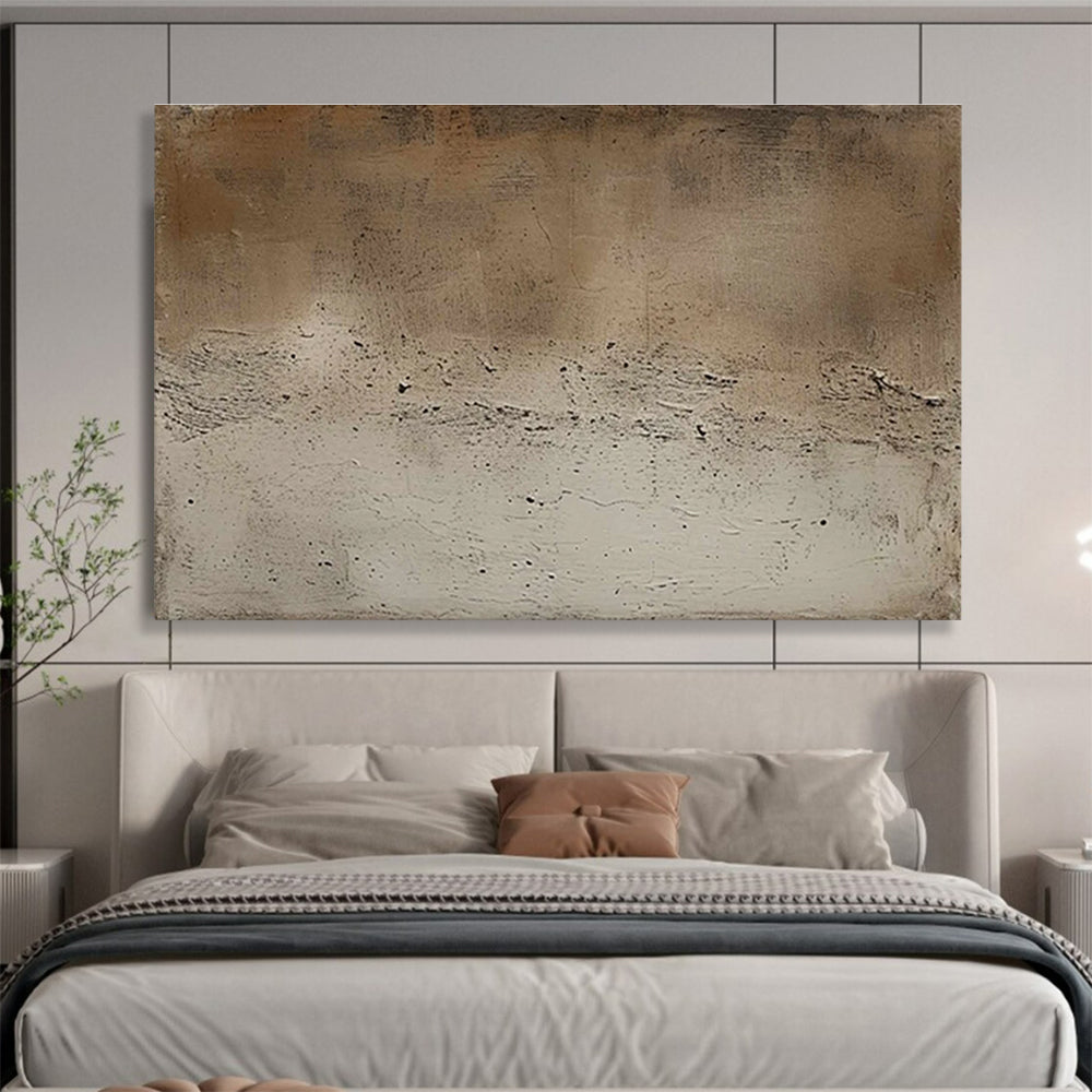 Neutral Textured Abstract Painting with Subtle Tones THY257