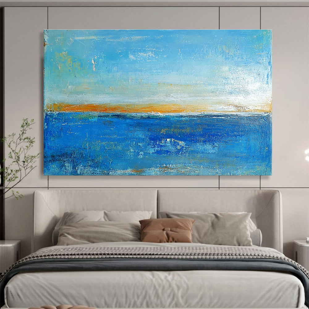 Large abstract painting inspired by Turner Kandinsky and Richard Schmid blending vibrant colors and dynamic forms for a captivating wall statement.SC034