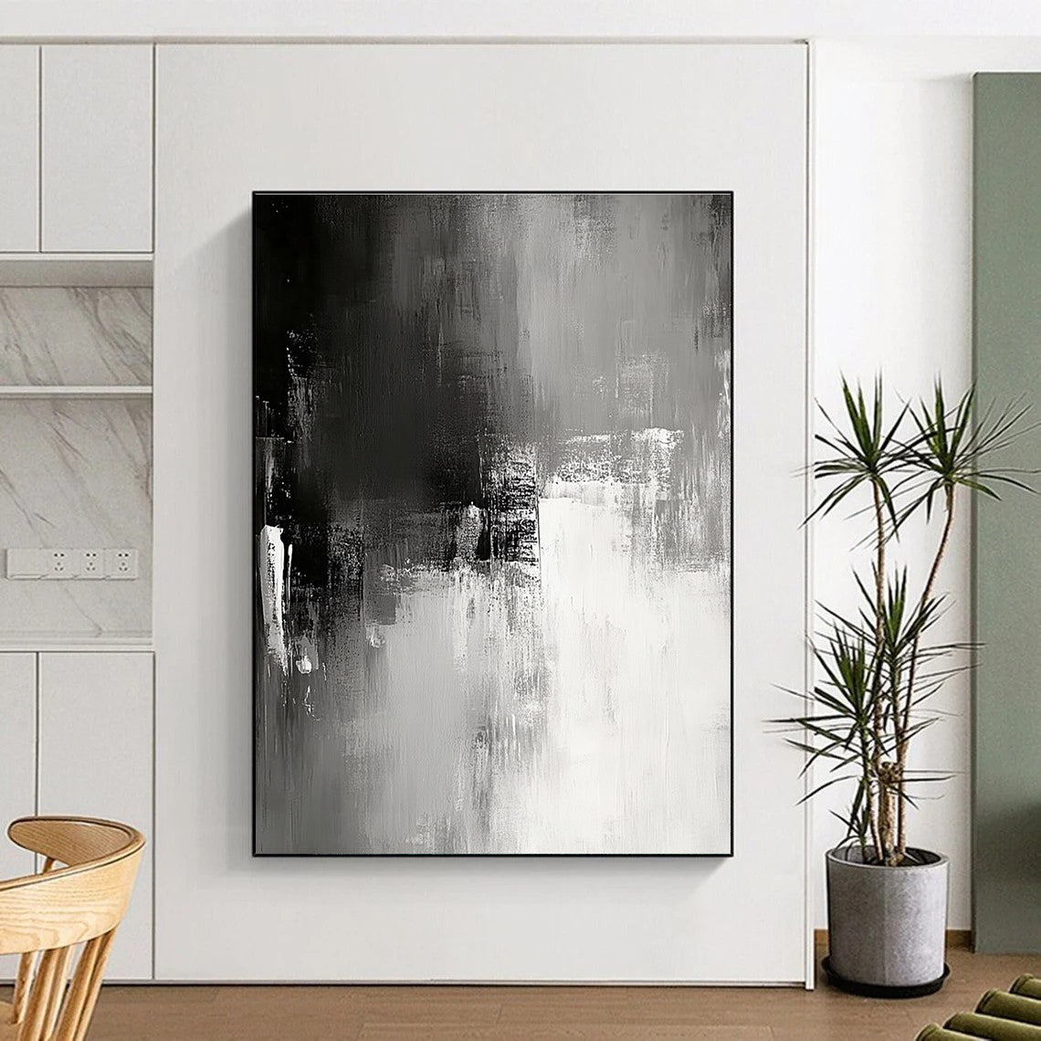 Subtle Gray Abstract Painting GER347