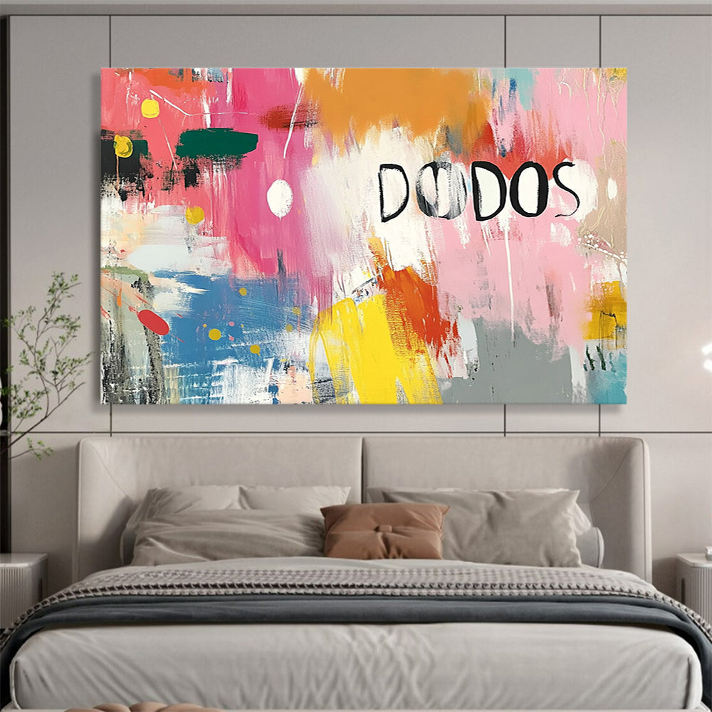 Colorful “DODOS” - Expressive Word Abstract Painting DYP048