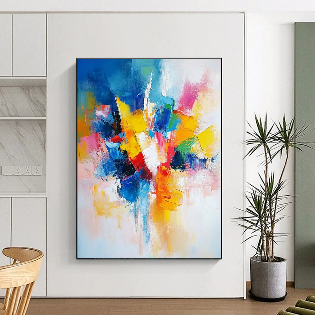 Vibrant Color Block Abstract Painting GER576