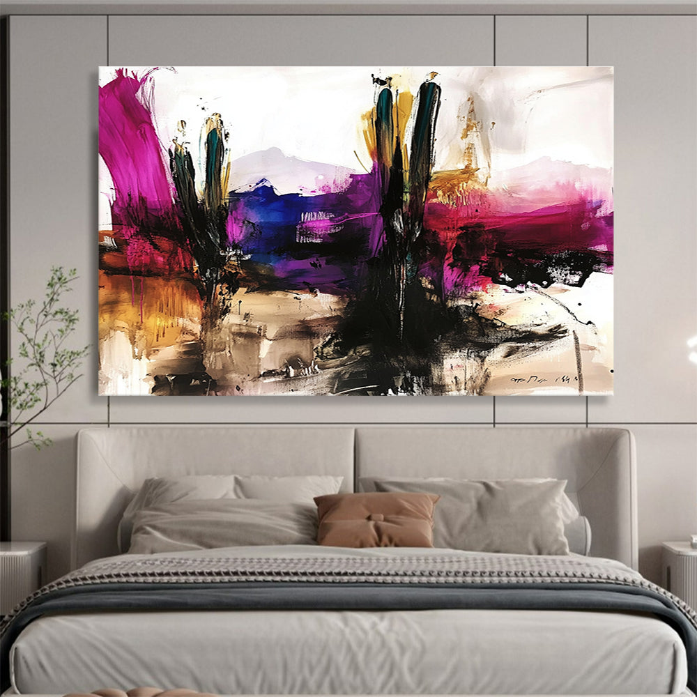 Colorful Landscape Abstract Painting with Expressive Brushstrokes DYP207